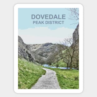 Dovedale, Peak District, Derbyshire art. English countryside. Sticker